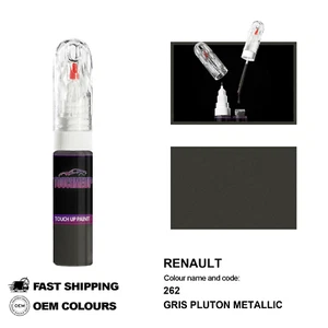 FOR RENAULT GRIS PLUTON 262 Touch Up Paint Pen Brush Fix Kit Scratch Chip Set - Picture 1 of 8