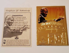 Michael Jordan  Trading card COA Authentic Upper Deck 1999 Series 22k Gold Card