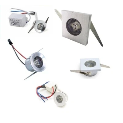 FARETTO INCASSO LED 1W SEGNAPASSO PUNTOLUCE 220V TONDO o QUADRO ARGENTO o BIANCO - Immagine 1 di 4