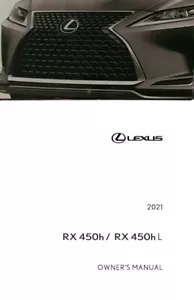 2021 Lexus RX 450H, 450HL Owners Manual User Guide - Picture 1 of 1