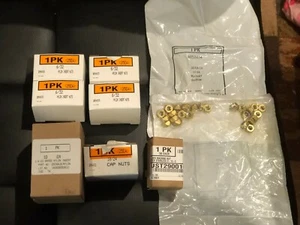 #6-32 8/32 dadi di bloccaggio inserto nylon ottone e 6-32 dadi tappo macchina inox #2129 - Foto 1 di 4