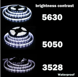5M SMD RGB 5050/3528/5630 60LED/M 300LEDs Cold/Warm White Strip Light Waterproof - Picture 1 of 7