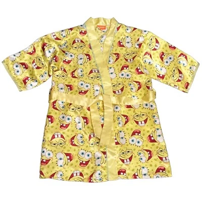 BOB ESPONJA PANTALONES DE ESCUADRA MANTA AJUSTADA NIÑOS JÓVENES Talla 6-8 BATA NICKELODEON Foto 1 de 4