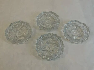 (4) Anchor Hocking EARLY AMERICAN PRECUT (EAPC) Glas Aschenbecher - Bild 1 von 7