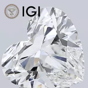 IGI Certified 1 Carat G VVS2 Loose Heart Brilliant CVD Lab Grown Diamond 4 Ring - Picture 1 of 7