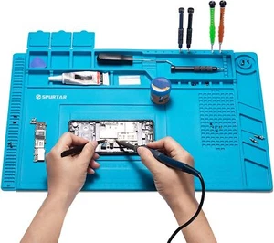 Soldering Mat Silicone Rubber Phone Repair Bench Pad Electronics Work Magnetic - Picture 1 of 6