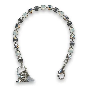 Bracelet by Mariana Woman Fab Hematite and Opal Swarovski Crystals - Picture 1 of 6