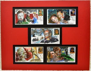 Wild Horse MATCHED SET 5 HAND PAINTED / SIGNED FIRST DAY COVER #34/50 PRO MATTED - Picture 1 of 3