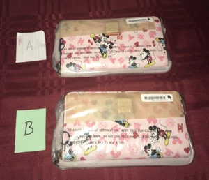 Disney Dooney & Bourke Mickey and Minnie Love Wristlet Wallet Valentines PICK 1 - Picture 1 of 7