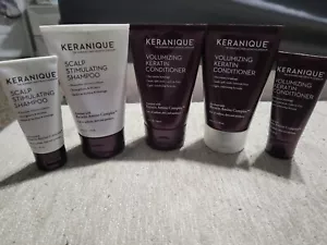 4 Keranique Scalp Stimulating Shampoo & Volumizing Keratin Conditioner 3.4/2oz - Picture 1 of 3