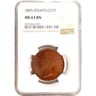 1895 Straits Settlements 1 Cent, NGC MS 63, Malaysia