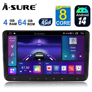 4+64GB Android 14 Autoradio CarPlay GPS Navi für VW Touran Golf 5 6 Passat Polo - Bild 1 von 15