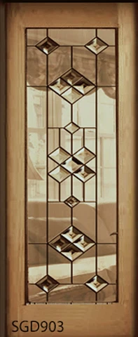 Beautiful Bevel designer Stained Glass  Door  Pocket. Barn or swing hinged Style Cover