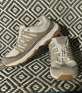Avia Womens Elevate WMA140ES036 White Tan Lace Up Walking Shoes Size 10 M - Picture 1 of 10