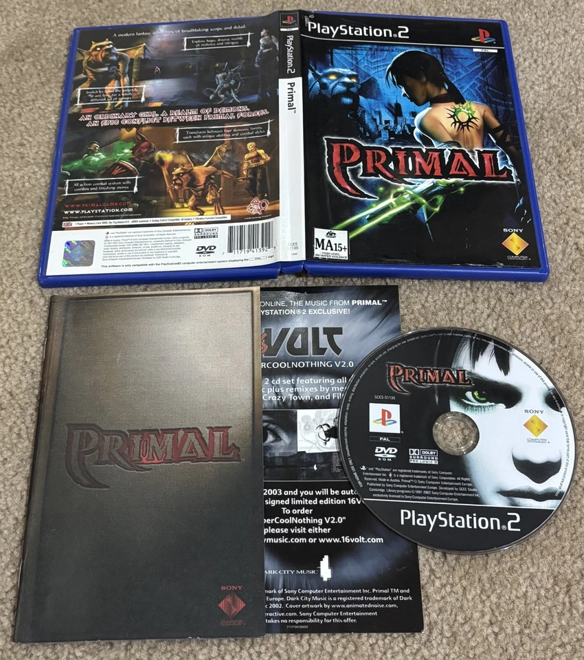PlayStation 2 PS2 Primal 100% Complete PAL AUS Edition Perth Ships - image 1 of 1
