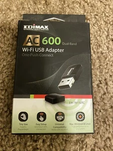 Edimax AC600 Dual Brand WiFi USB Adapter NEW in Box - Picture 1 of 2