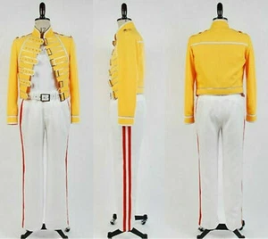 Queen Lead Vocals Freddie Mercury Wembley Cosplay Costume Jacket Pants Shirt - Picture 1 of 11
