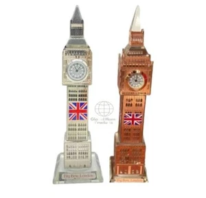 London Big Ben Crystal Clock With LED Lights Souvenirs Home Office Gift - Picture 1 of 13