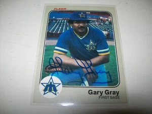 1983 FLEER GARY GRAY AUTOGRAPH SIGNED AUTO #480 SEATTLE MARINERS - Picture 1 of 2
