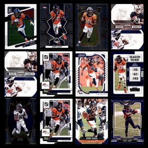 Lote de 12 tarjetas de fútbol americano Jerry Jeudy 2021 Donruss Optic Denver Broncos conjunto NFL CASI NUEVO - Imagen 1 de 15