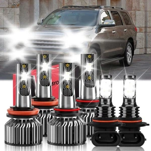 6x LED Headlight Bulb + Fog Light Combo 6500K White For Toyota Sequoia 2008-2018 - Picture 1 of 11