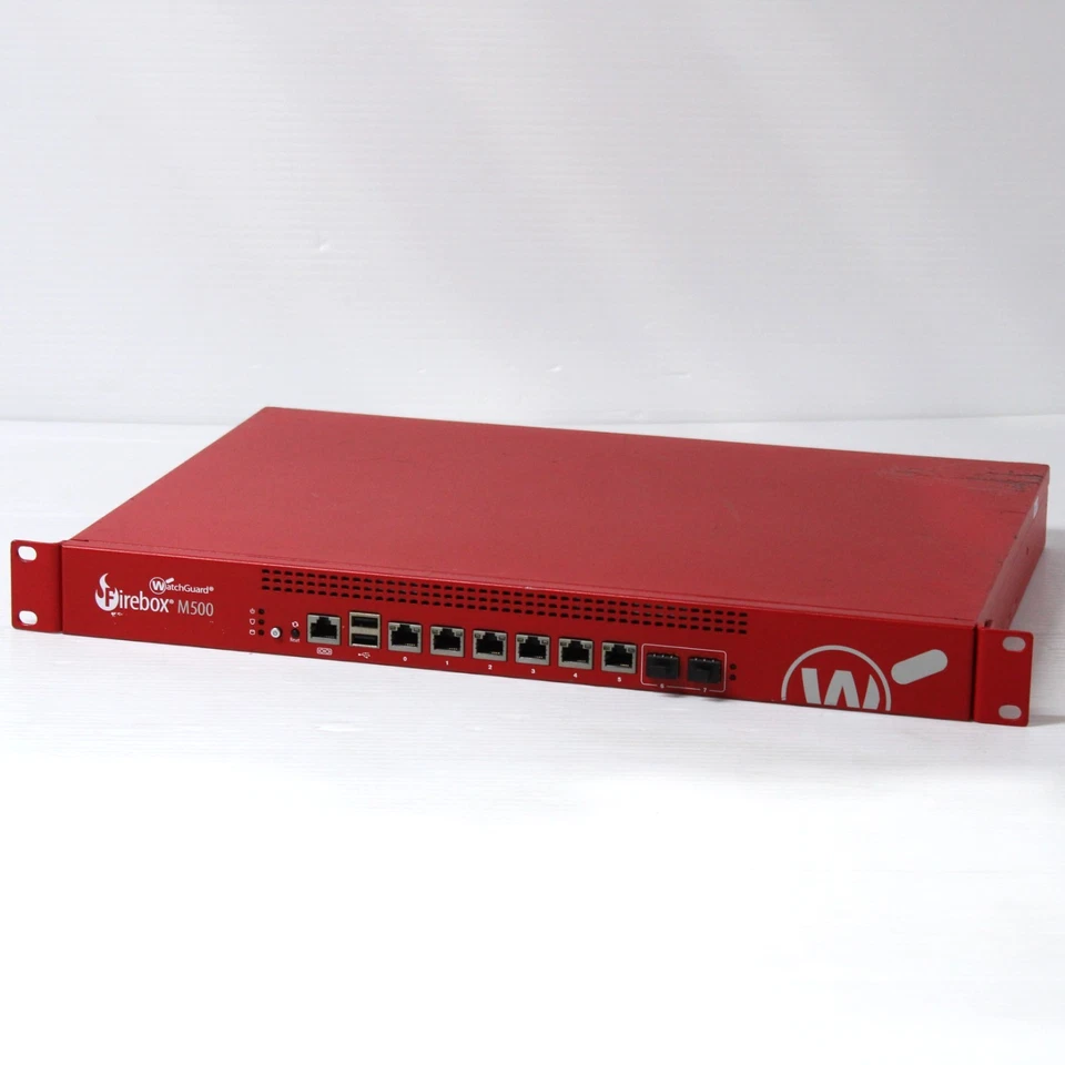 WatchGuard Firebox M500 1U Rack Firewall Network security appliance 8 ports GigE - Image 1 of 4