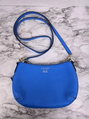 Henri Bendel - Bolso Hobo Extensible Bandolera Cuero Guijarro Azul (LEER) Foto 1 de 4