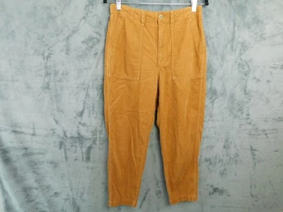 Pantalones Madewell para mujer 26 marrón pana tiro alto recortados pierna ancha pierna globo Foto 1 de 4