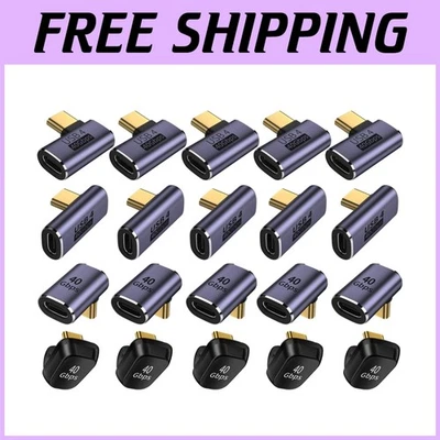 USB C Adapter 100W 40Gbps 90 Degree Right Angle 5 Set-20pcs - Image 1 of 4