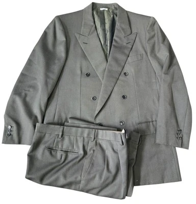 Traje Brioni Doble Pecho 2 piezas Chaqueta Verde Talla 43L/Pantalones 37x40 Hombres Con Defectos Foto 1 de 4
