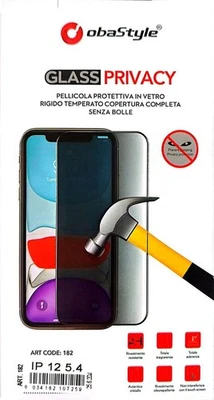 OBASTYLE Pellicola Privacy Vetro Ceramica per iPhone 12 13 14 15 16 17 PRO MAX NEWMARTINA