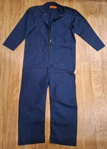 Vintage RED KAP 48-RG Mechanic Jumpsuit Garage Blue Coveralls Work Wear - Picture 1 of 13