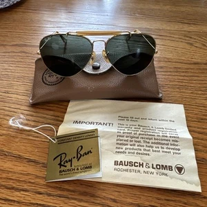 Vintage B&L Ray Ban Bausch & Lomb G15 62mm Outdoorsman w/Case + - Picture 1 of 12