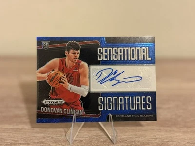 2024-25 Panini Prizm Sensational Signatures Donovan Clingan azul automático/25 Foto 1 de 2