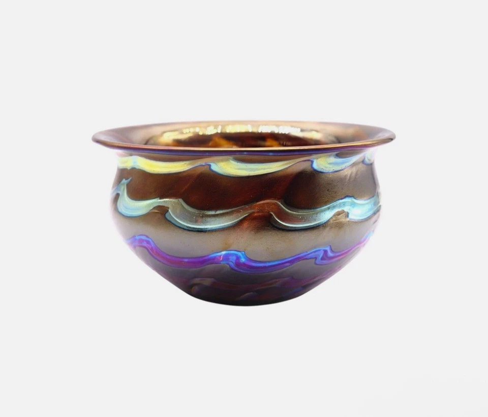 Rosenthal Clásico Rosa Jugendstil Vidrio Iridiscente Cuenco Decorativo Foto 1 de 4