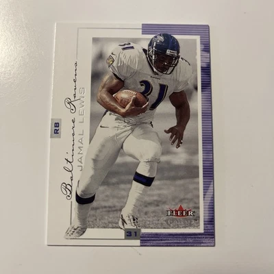 2001 Fleer Genuine Football Jamal Lewis Baltimore Ravens Card #72 - Image 1 of 2