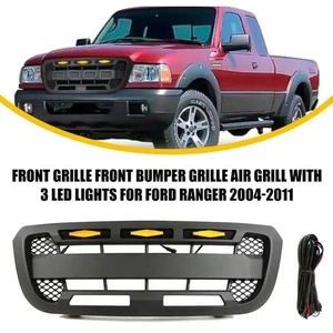 Mit LED-Leuchten Frontstoßstange Kühlergrill Air Grill Fit Für Ford 2004-2011 - Picture 1 of 13