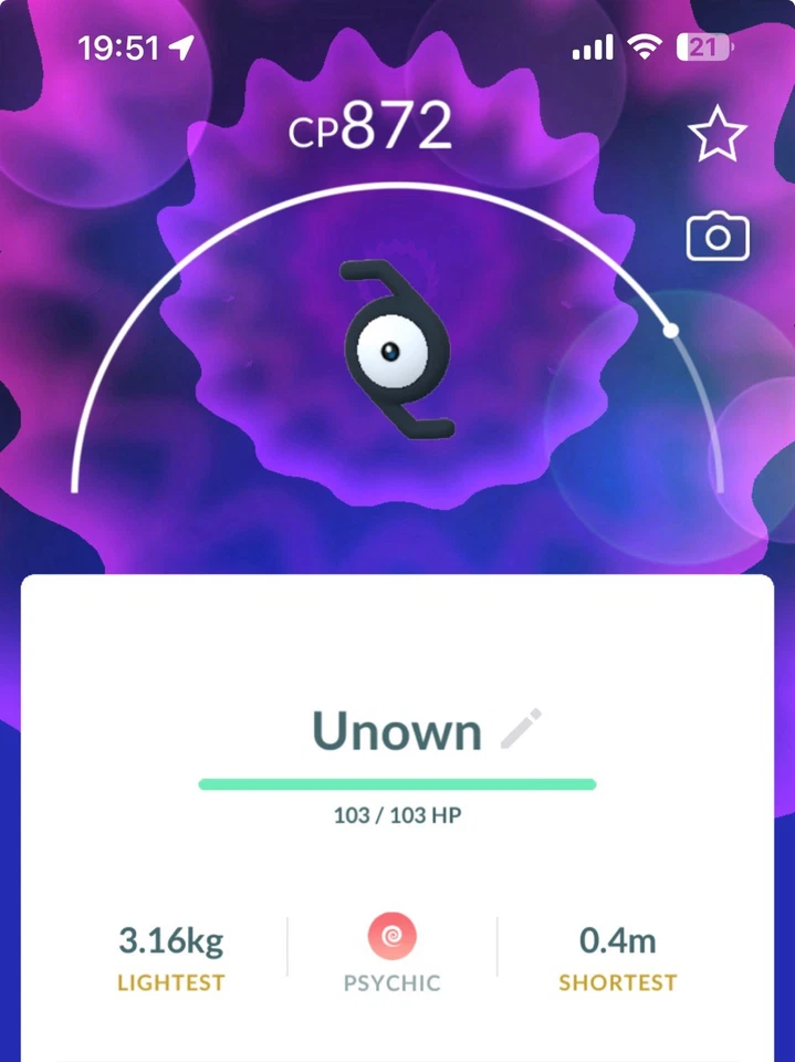Unown Z Pokemon Gen2 GO Pokémon Not Shiny Johto Dex registration - Image 1 of 1