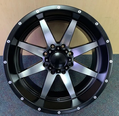 Rueda HAVOK H112 20" 🔥 20X9 -12 5X127 🔥 C.B 78.1 labio negro y llanta mecanizada Foto 1 de 4