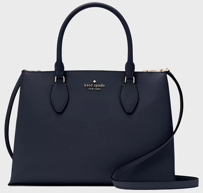 Kate Spade Rae Dark Navy Saffiano Satchel Bag KK310 NWT Blazer Blue Purse $399 - Image 1 of 4