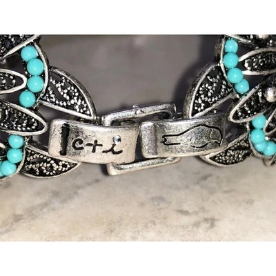 Chloe + Isabel vintage turquoise floral medallion bracelet - B101 - Image 1 of 4