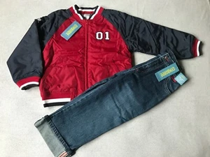 Vintage 2005 Gymboree NWT "Slugger" Baseball Sport Jacket + Jeans sz 4T Holiday - Picture 1 of 5