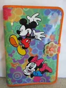 Vintage Mickey and Minnie Mouse Monthly Planner-Orange W/ Pages - Picture 1 of 13