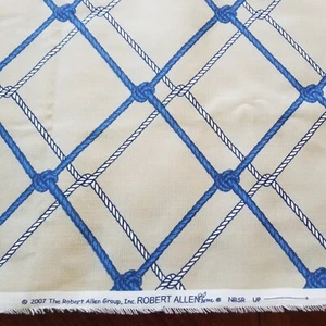 Robert Allen Outdoor Fabric Nautical Tan Bleach Boating 1/2Y A8 - Picture 1 of 3