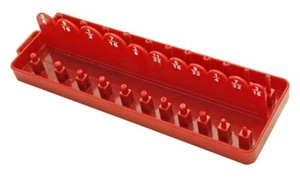 1/4"-Dr. 22-Socket Tray Holder Organizer Rack Rail Storage SAE 3/16 in ~ 5/8 in - Picture 1 of 1