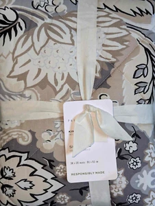2 POTTERY BARN CELESTE PERCALE COMFORTER QUILTED KING SIZE PILLOW SHAMS 5600279 - Picture 1 of 1