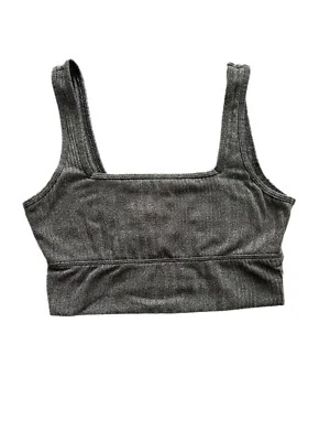Bralette acanalado gris Hollister Co. Gilly Hicks talla pequeña Foto 1 de 4
