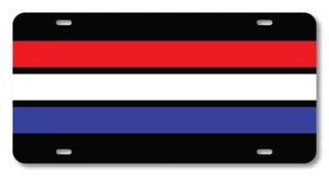 Red White & Blue Line Reflective License Plate Novelty Vehicle Tag metal patriot - Picture 1 of 1