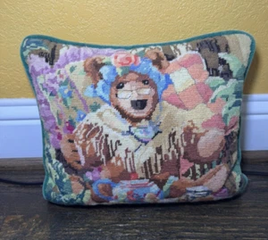 Vintage Bucilla Needlepoint Nancy Rossi "TEATIME AT TEDDIES" Kit 4680 NOS - Picture 1 of 18