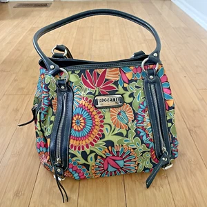 Rosetti New York Handle Handbag Purse - Vibrant Colorful Artistic Floral - Picture 1 of 11